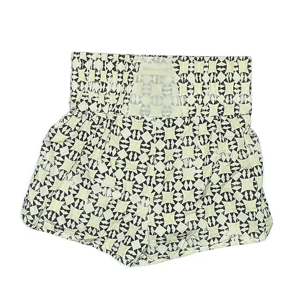 Free People Movmeny womans Geometric Black and Cream Bike Shorts size M - Picture 2 of 2